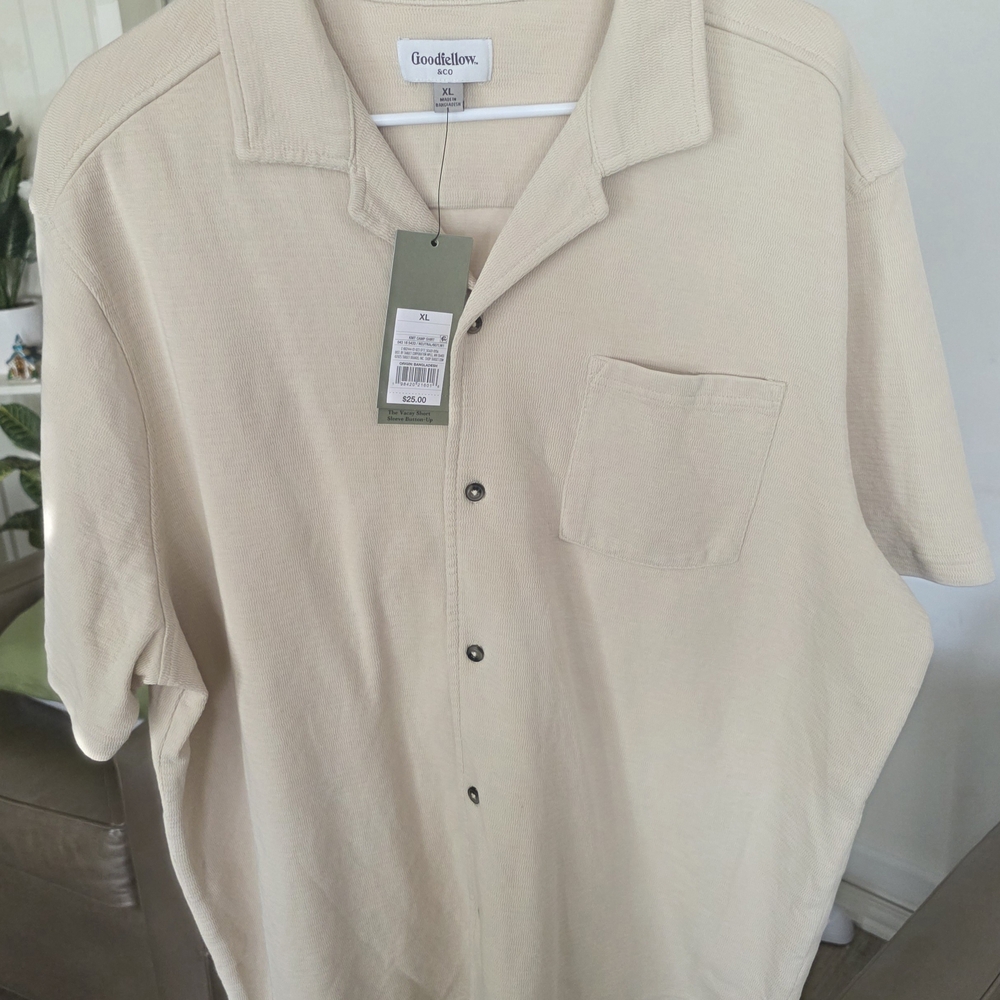Target Goodfellow & Co Men's Beige Button Down Shirt